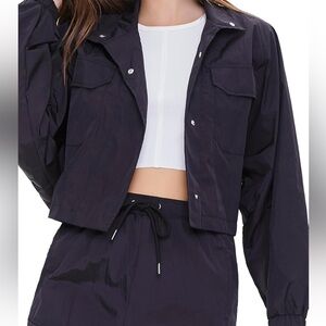 Forever 21 Cropped Windbreaker Jacket | Size Small | NWT